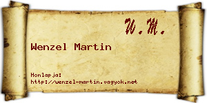 Wenzel Martin névjegykártya